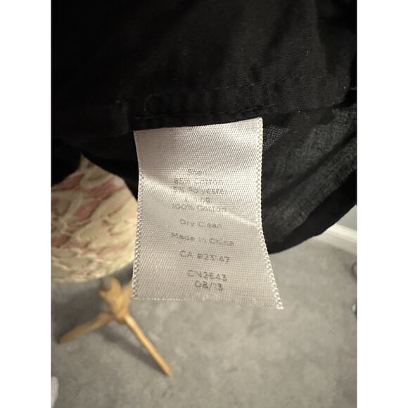 Talbots Black 3/4 Sleeve Scoop Neck Lace Overlay Top Size 1X READ - Picture 10 of 11